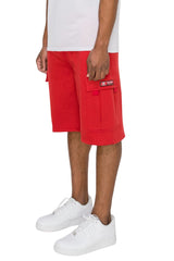 RESTRICT Baggy Fit Cargo Fleece Shorts