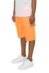 RESTRICT Baggy Fit Cargo Fleece Shorts