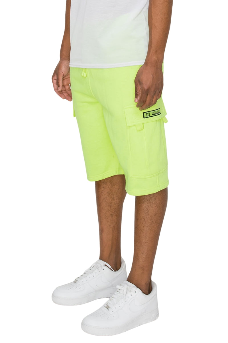 Baggy Fit Cargo Fleece Shorts
