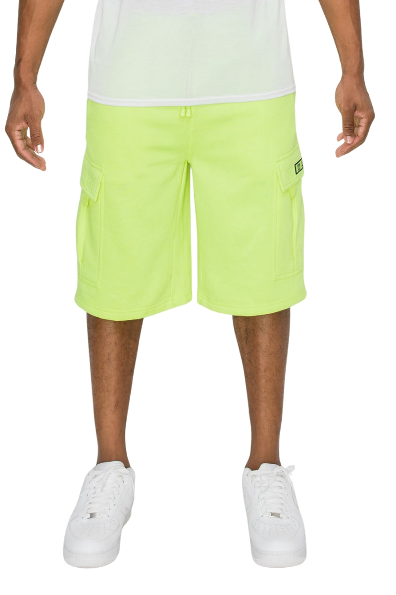 Baggy Fit Cargo Fleece Shorts