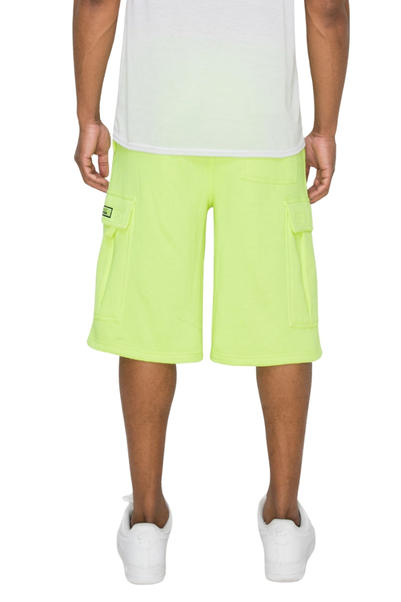Baggy Fit Cargo Fleece Shorts