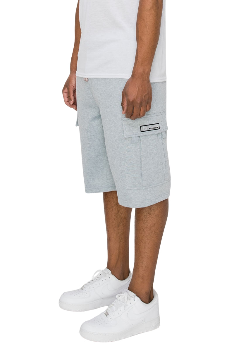Baggy Fit Cargo Fleece Shorts