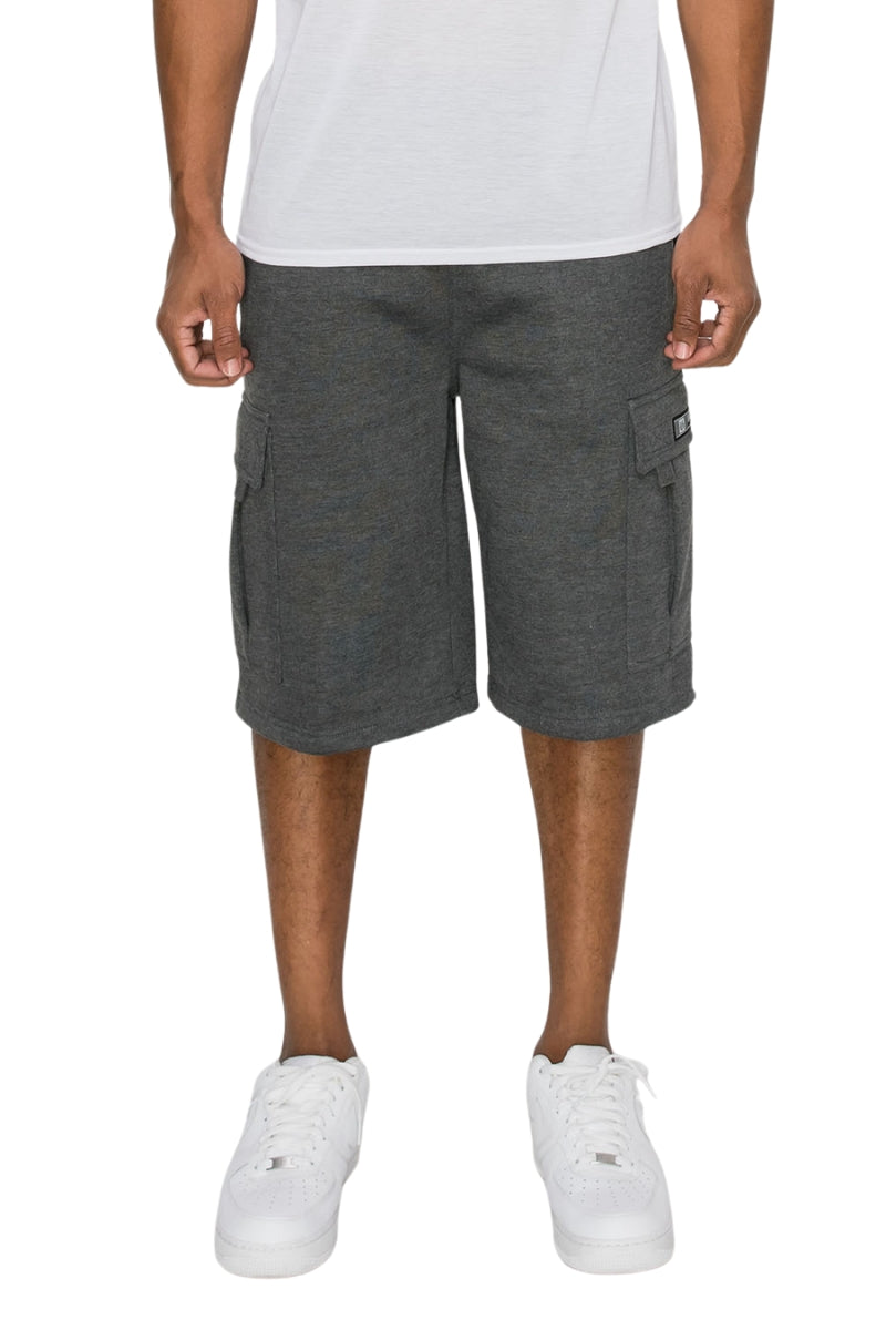 Baggy Fit Cargo Fleece Shorts