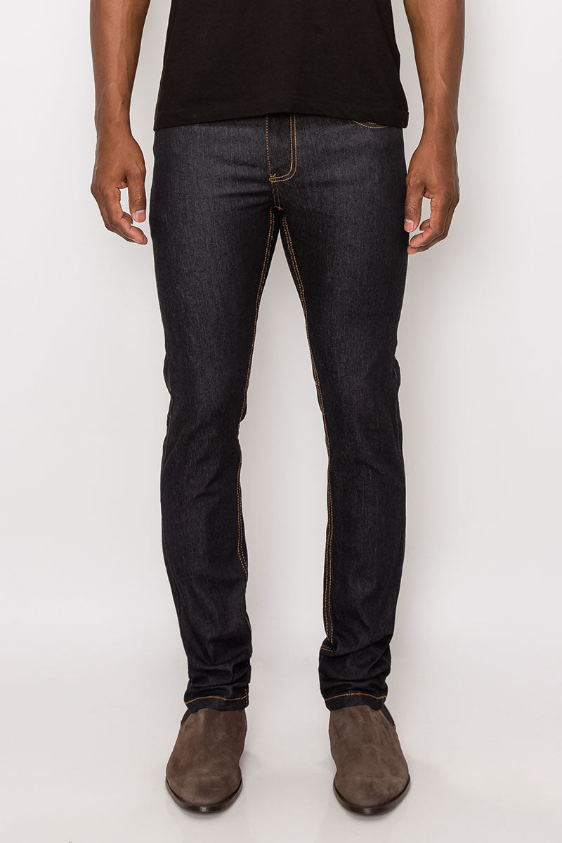 Skinny Raw Denim Jeans