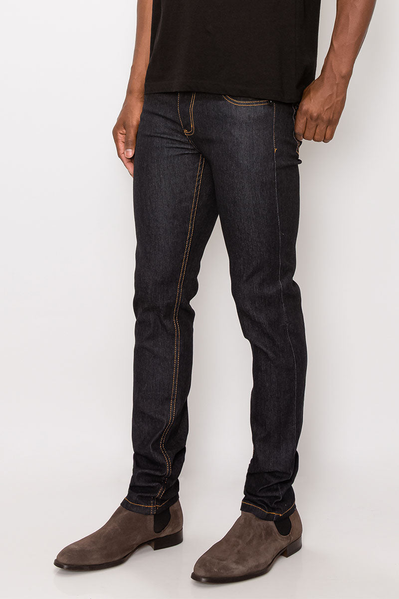 Skinny Raw Denim Jeans