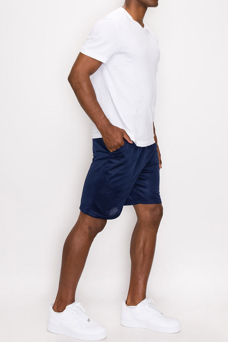 MESH BASKETBALL SHORTS - NAVY