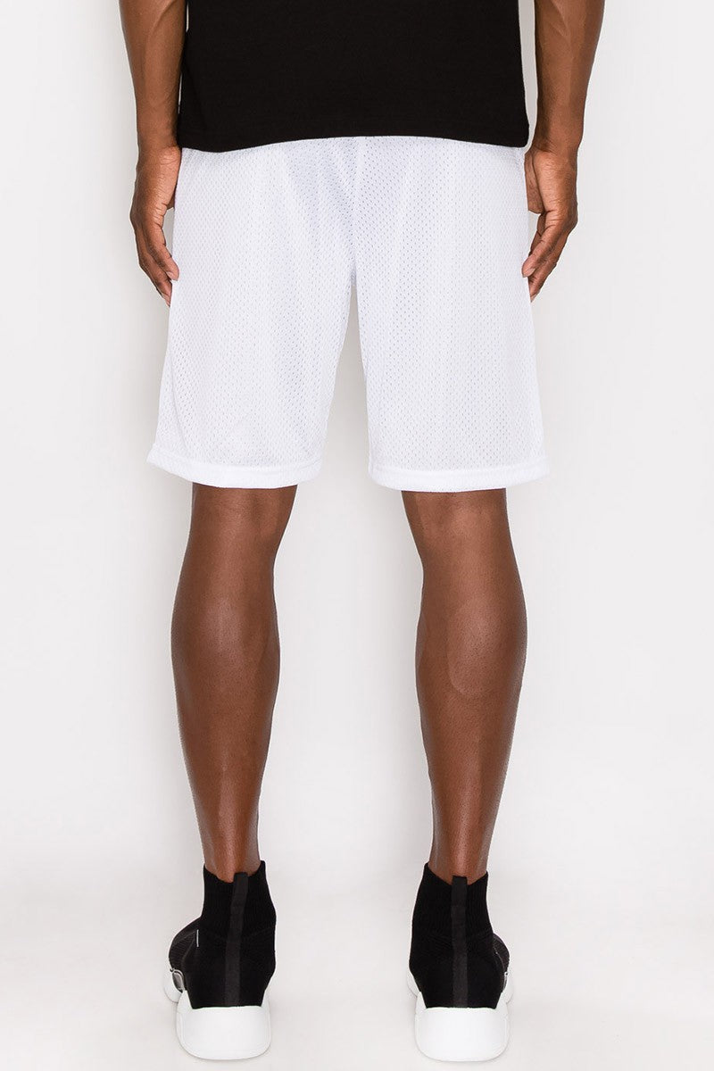 Mesh Basketball Shorts - White