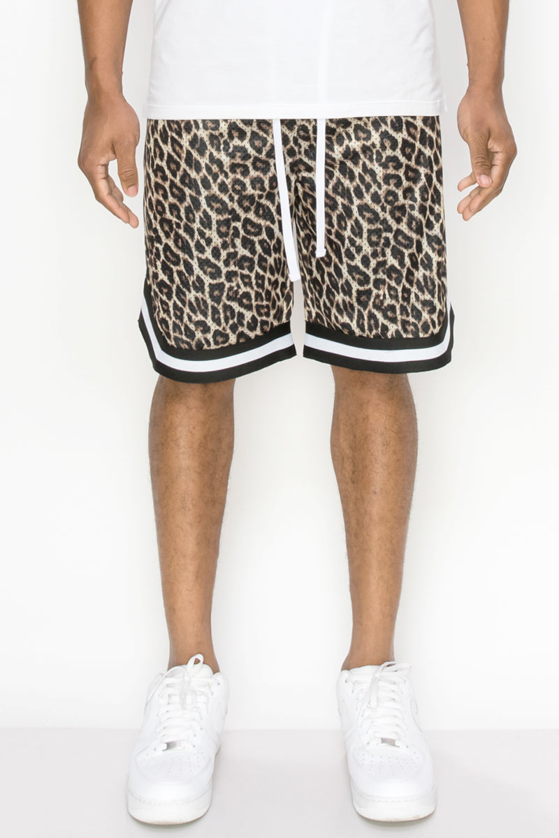 Leopard Air Mesh Basketball Shorts