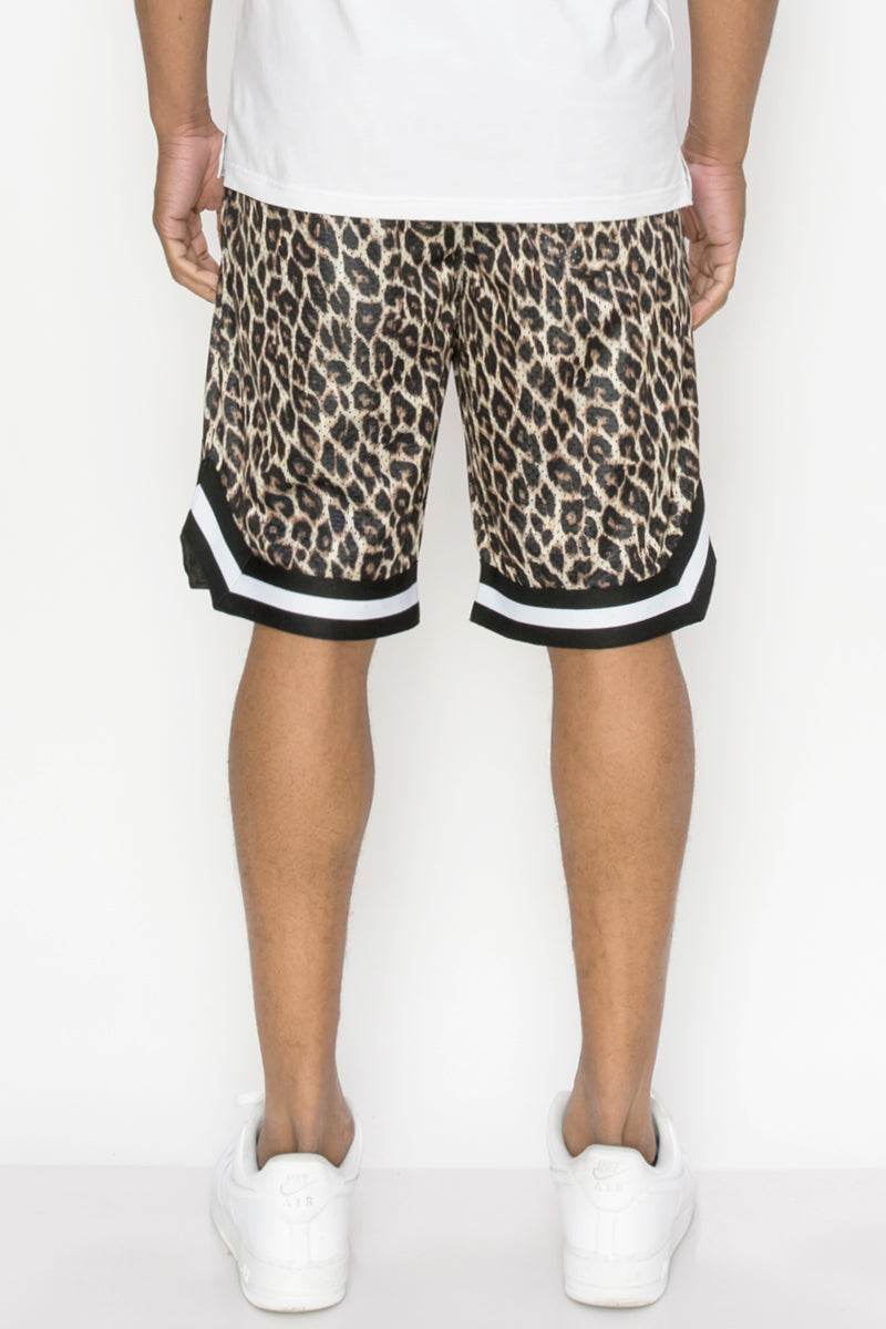 Leopard Air Mesh Basketball Shorts