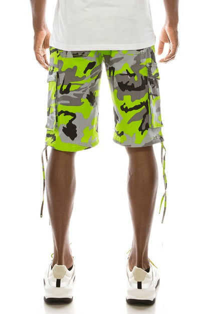 Camo Belted Cargo Shorts