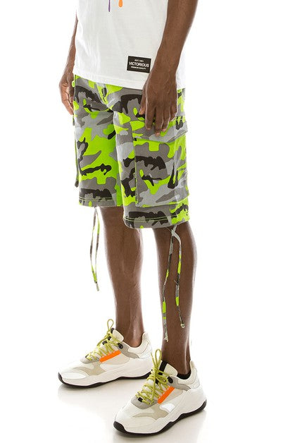 Camo Belted Cargo Shorts