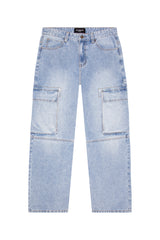 Baggy Fit Cargo Denim Jeans