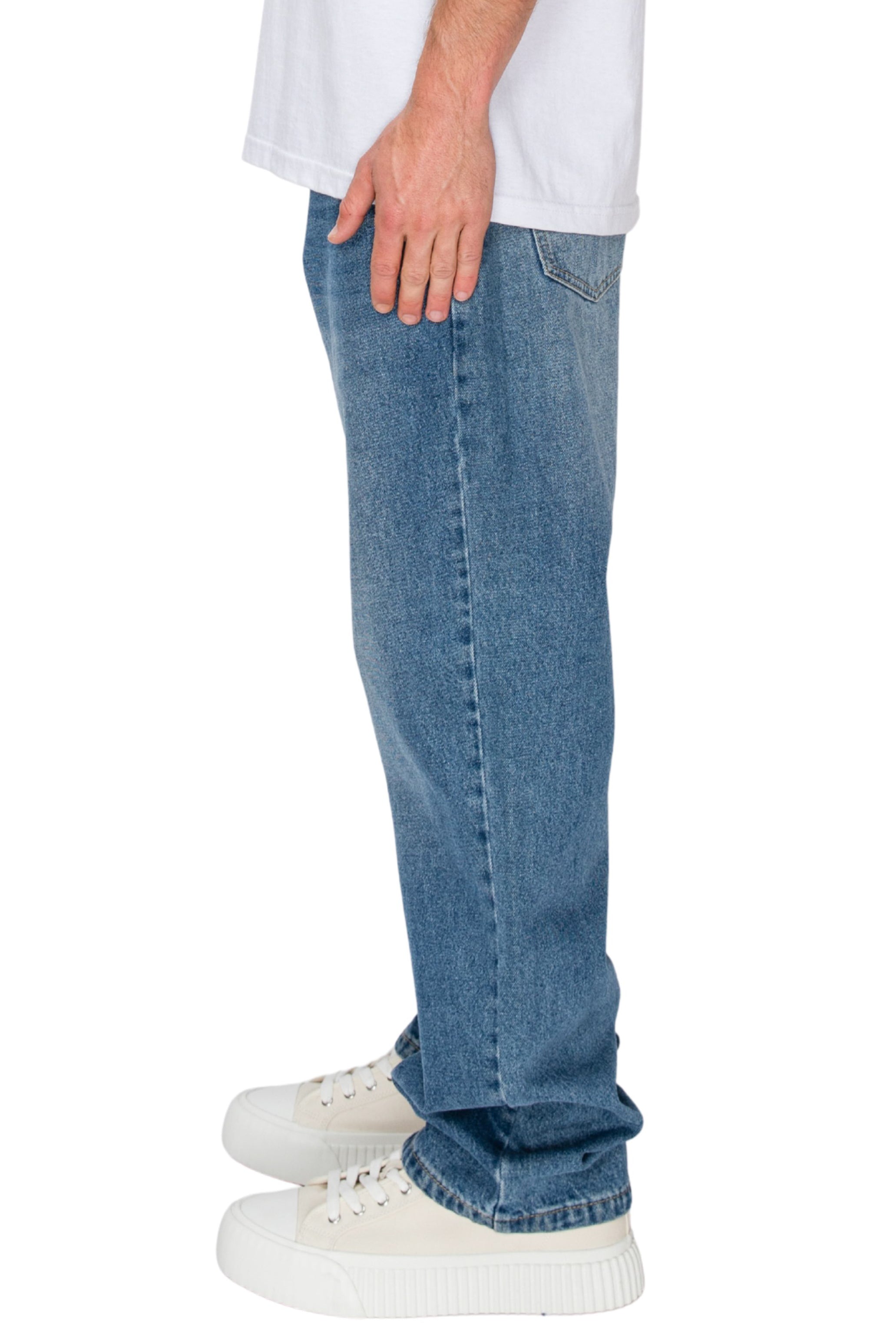 Men's ATLAS Essential Baggy Denim Jeans Indigo | VICTORIOUS