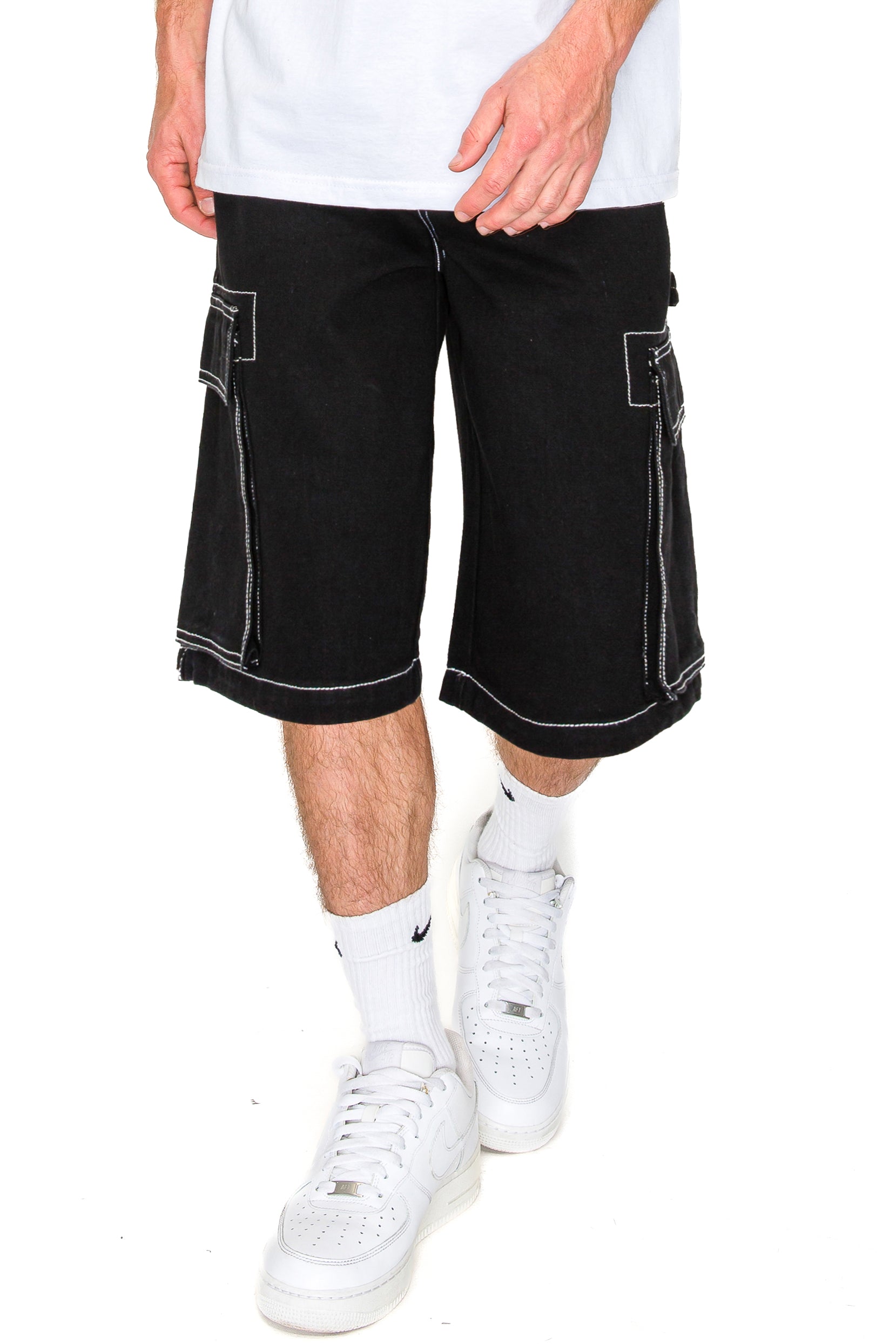 Contrast Stitch Baggy Cargo Shorts – VICTORIOUSUSA