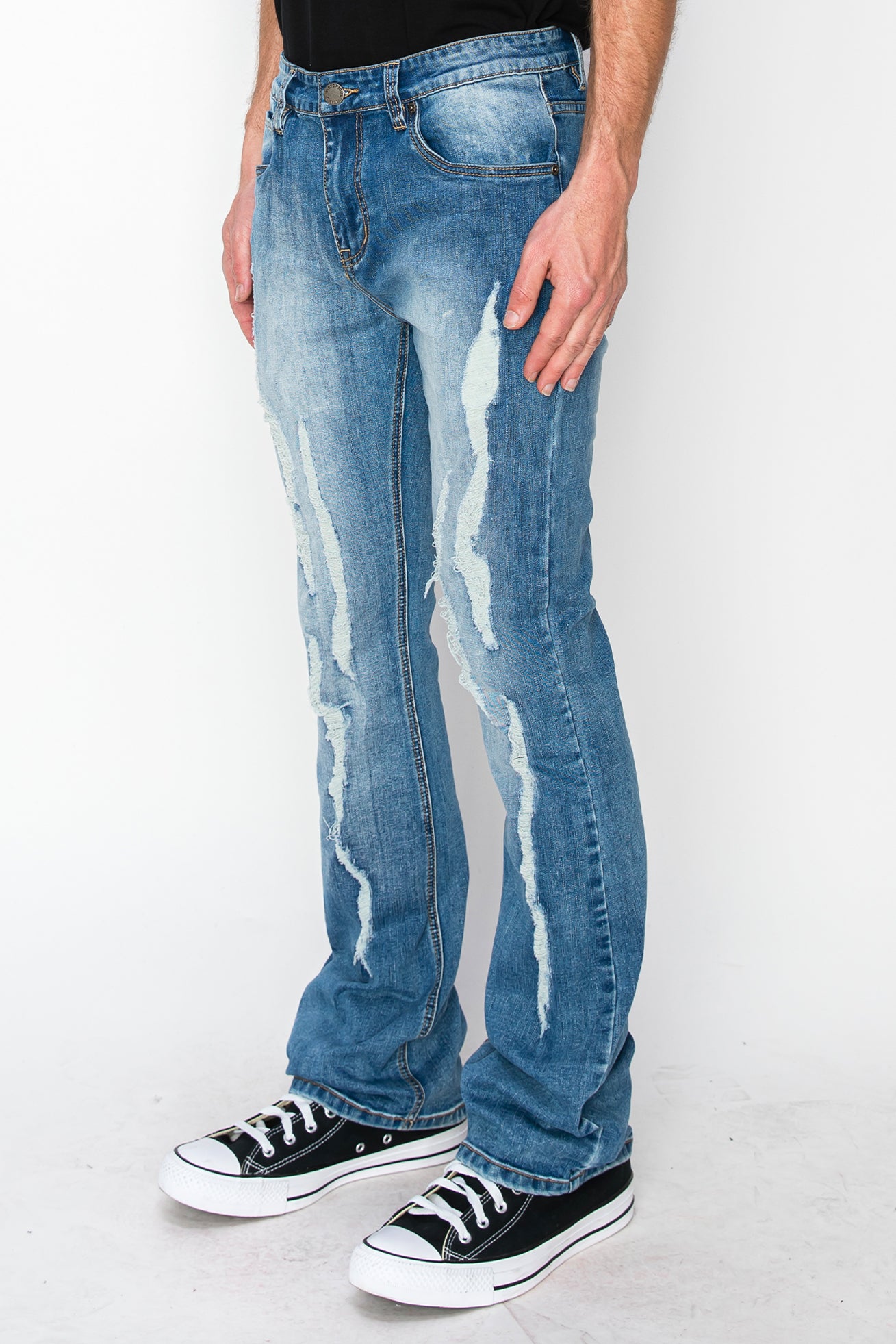 【Raucohouse】Classic semi bootcut denim pants Classic semi bootcut denim pants - Raucohouse | 60% - Asian