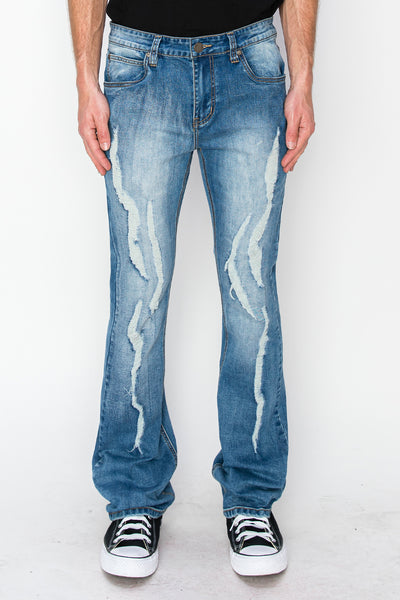 デニム・ジーパン [NEVY] Art Bootcut Washing Denim Pants (2 COLOR) Ultimate Denim Pull-On Bootcut Jeans