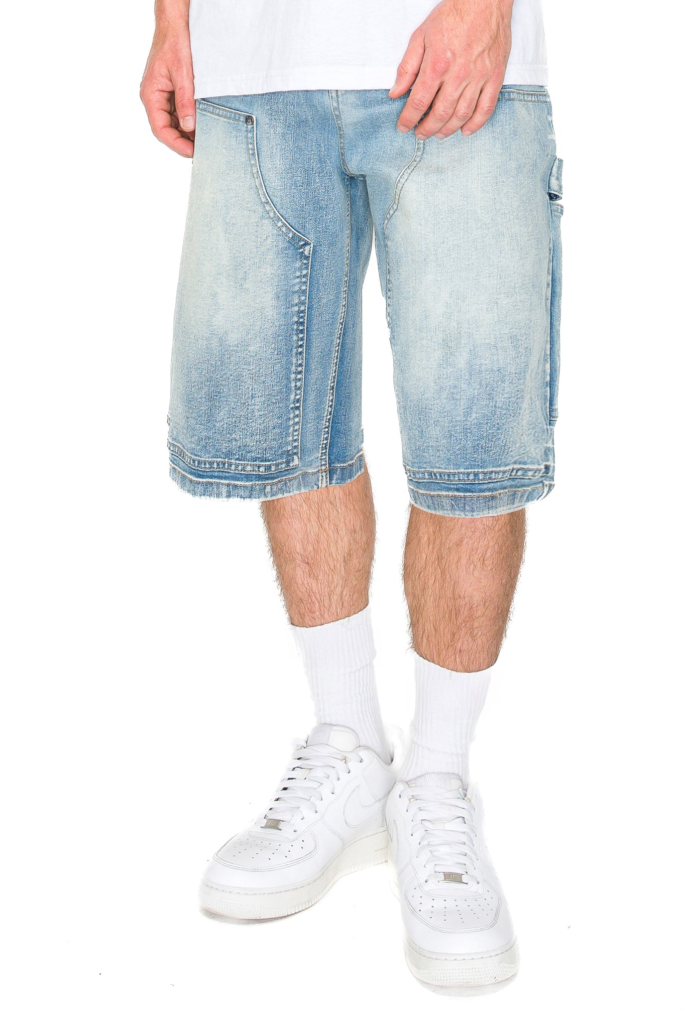 Baggy Fit Carpenter Denim Shorts