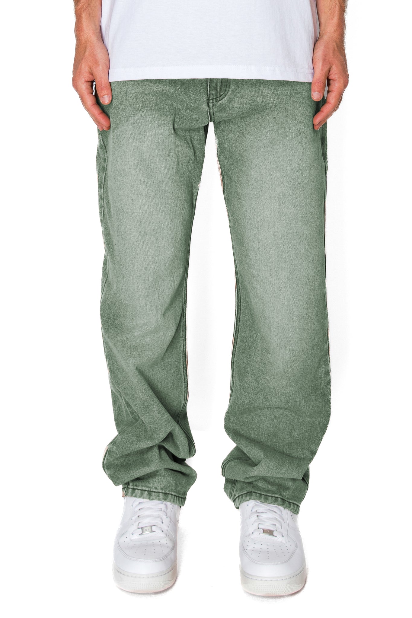 Essential Baggy Denim Jeans - Moss