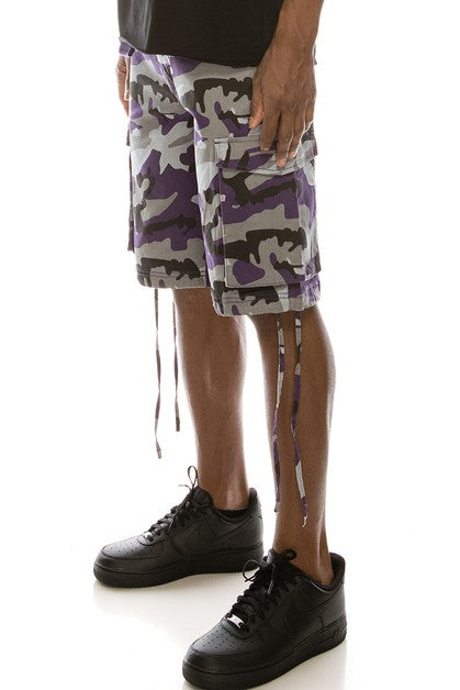 Camo Belted Cargo Shorts