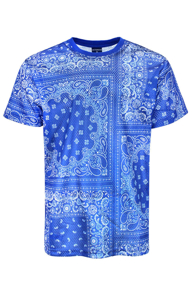 Air Mesh Bandana Print T-shirts