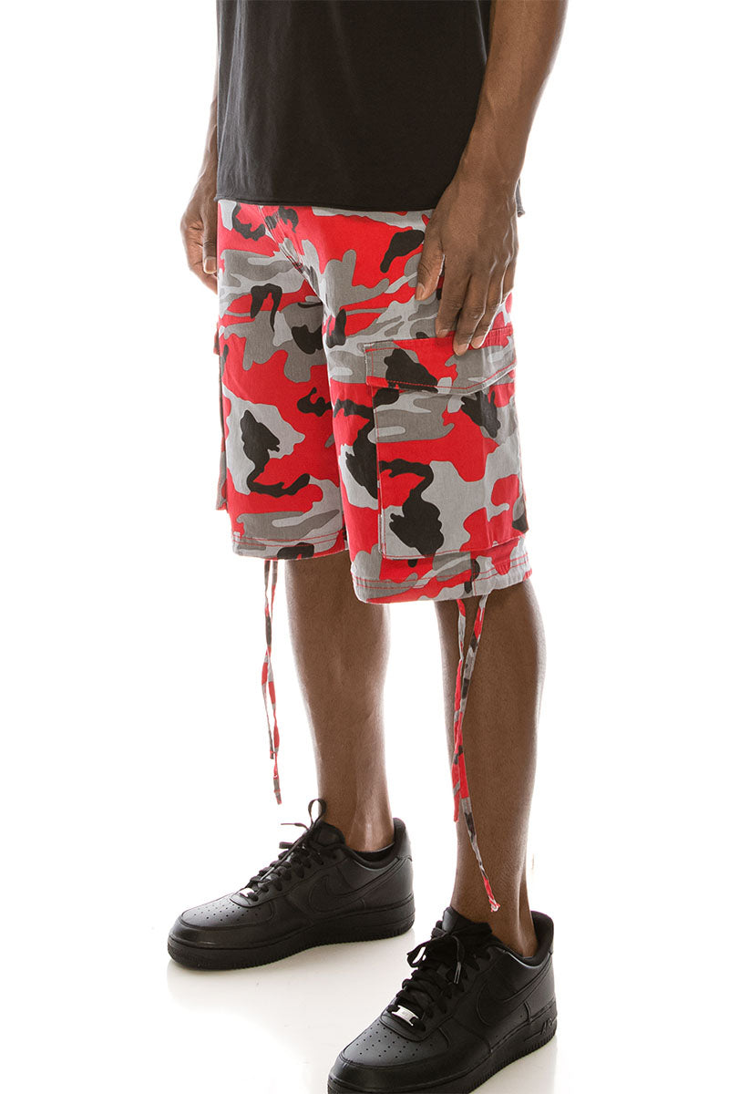 Camo Belted Cargo Shorts