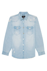 Ripped Denim Overshirt
