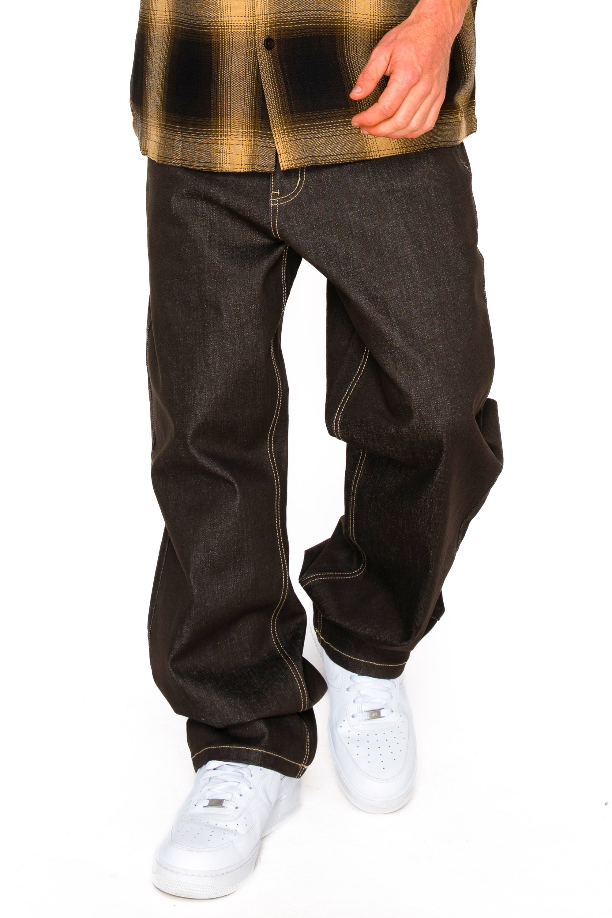 Men's TERRA Essential Baggy Raw Denim Jeans | VICTORIOUS