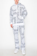 Bandana Pullover Cargo Flared Fleece Set