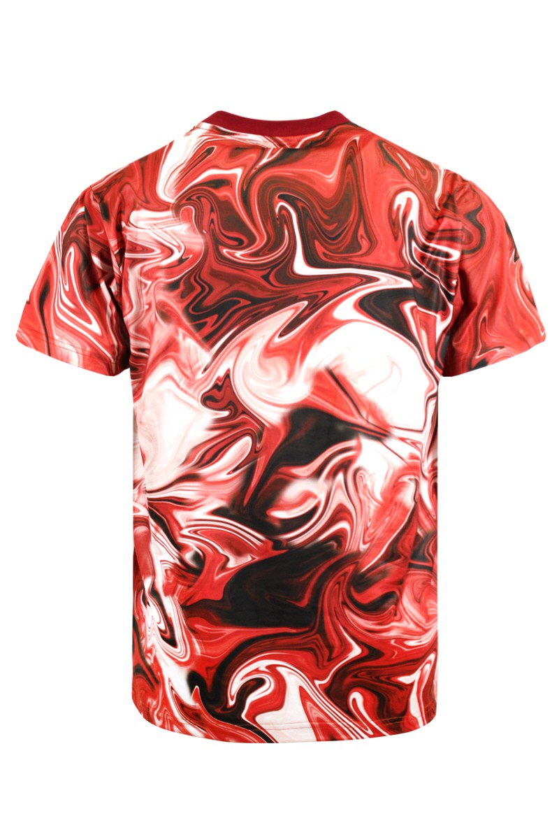 NEW NORMAL MARBLE T-SHIRTS -BURGUNDY
