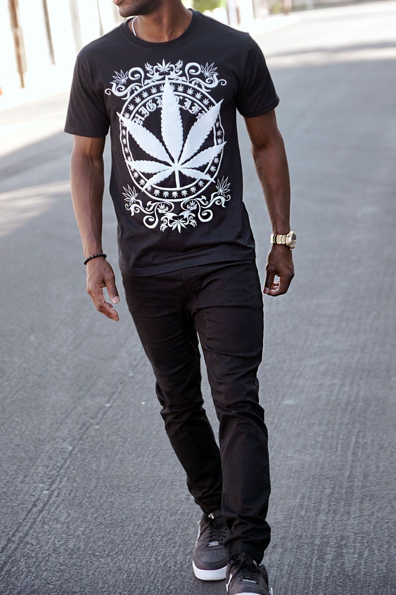 CHENILLE PATCH LEAF T-SHIRTS