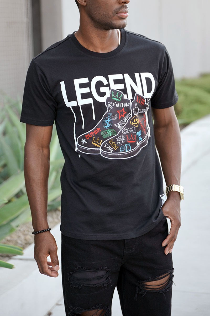 EMBROIDERY LEGEND SHOES T-SHIRTS