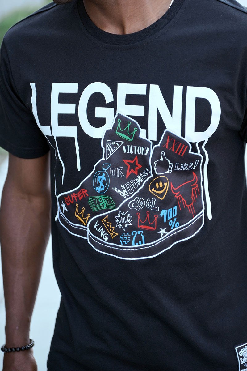EMBROIDERY LEGEND SHOES T-SHIRTS