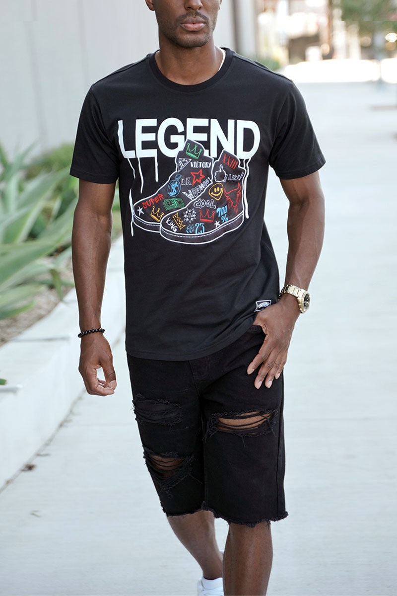 EMBROIDERY LEGEND SHOES T-SHIRTS