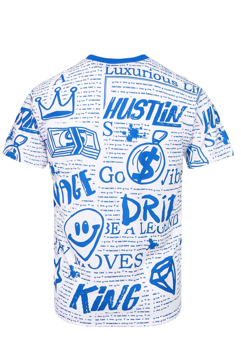 ALL OVER DOODLE PRINT T-SHIRTS