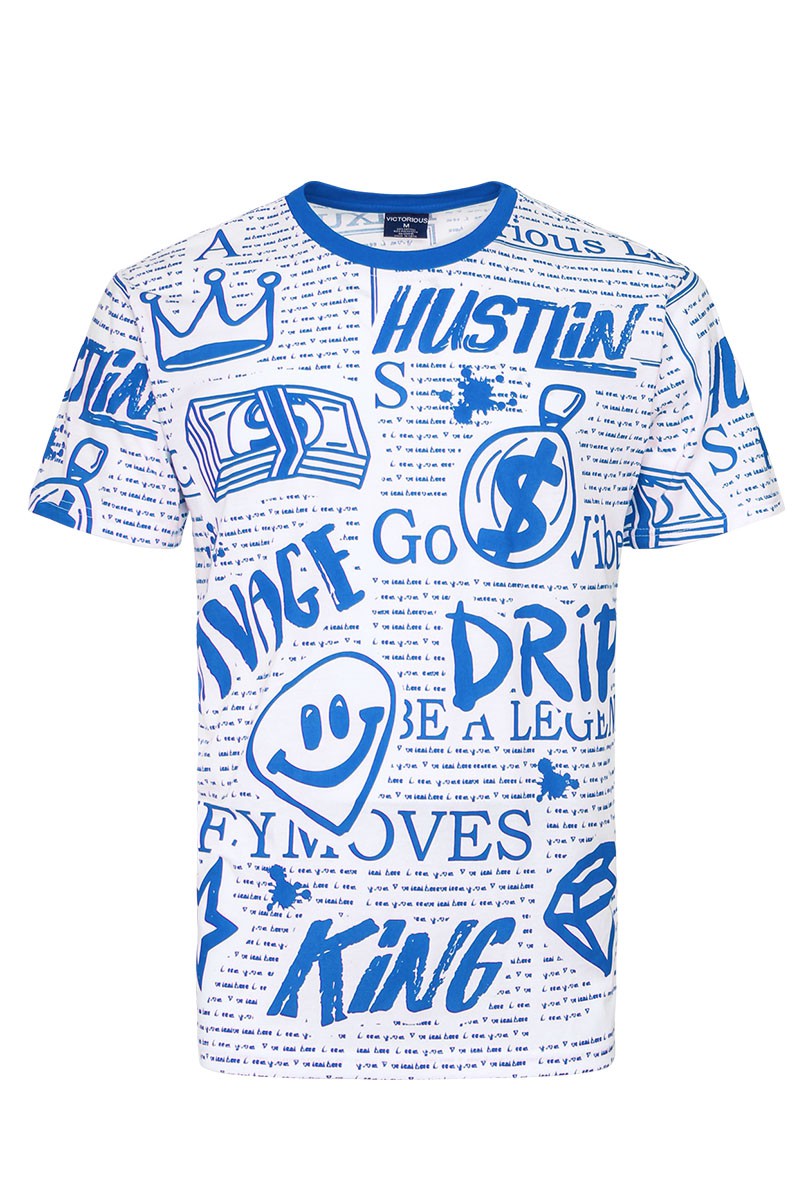 ALL OVER DOODLE PRINT T-SHIRTS