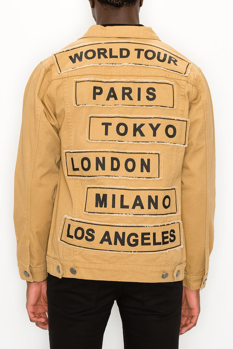 World Tour Colored Denim Jacket - Wheat
