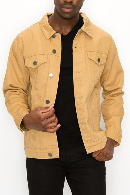 World Tour Colored Denim Jacket - Wheat