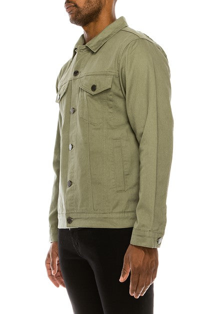 Essential Colored Denim Jacket - Jade