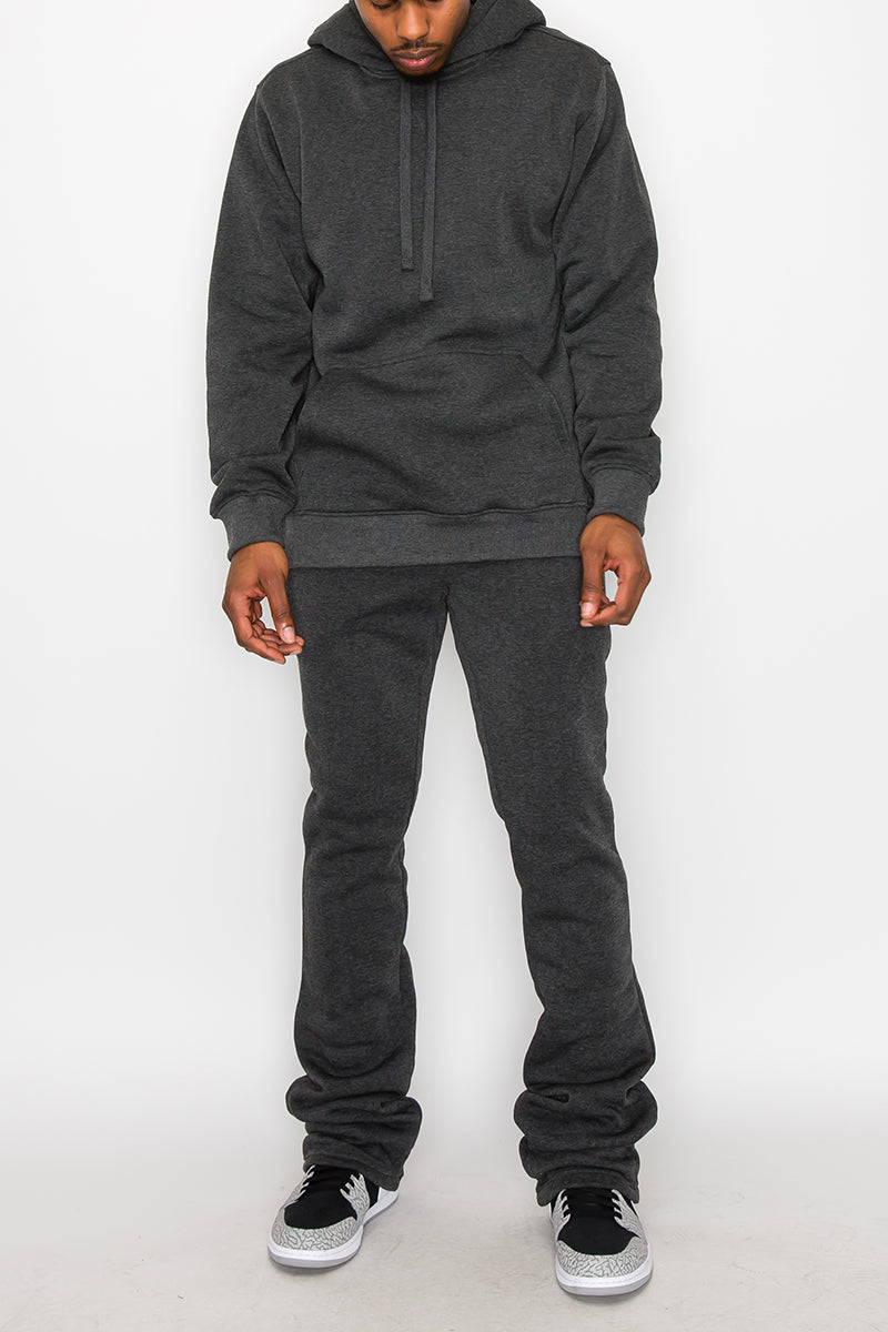 Flare Stacked Fleece Pants