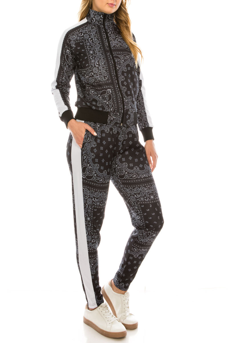 Women's bandana track suits