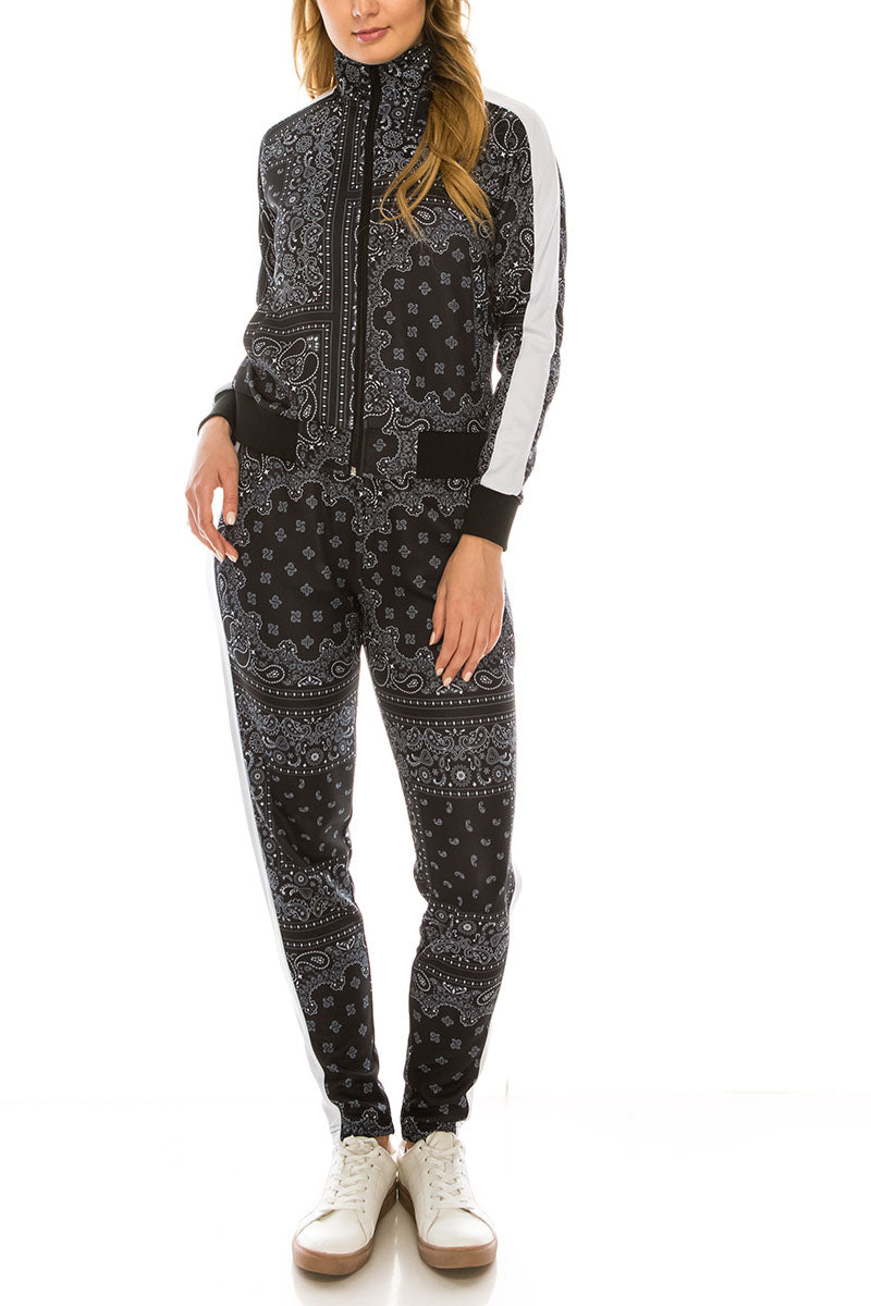 Women's bandana track suits