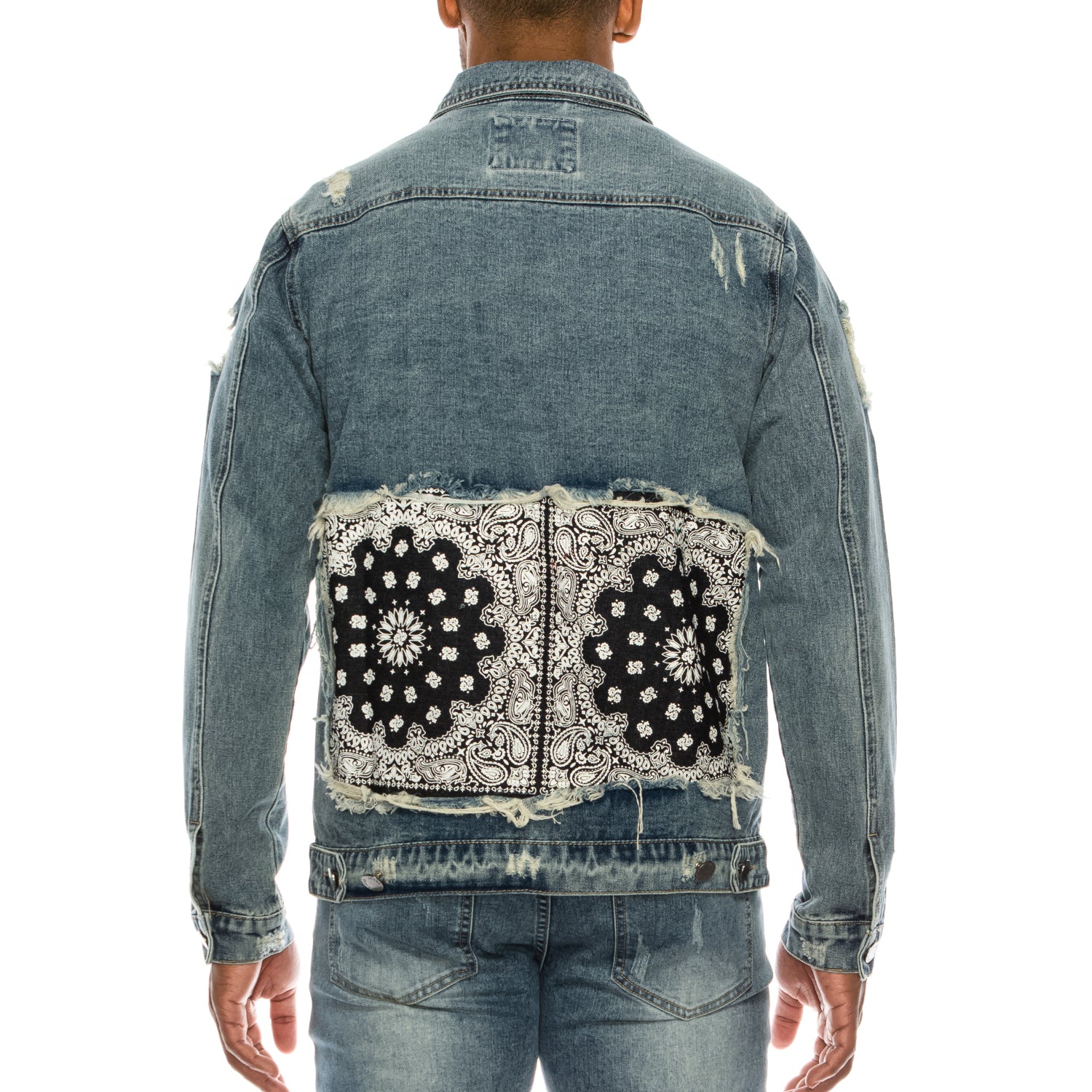 Bandana Denim Jacket – VICTORIOUSUSA