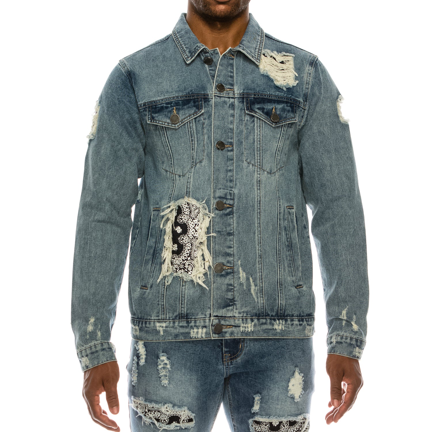 Bandana Denim Jacket