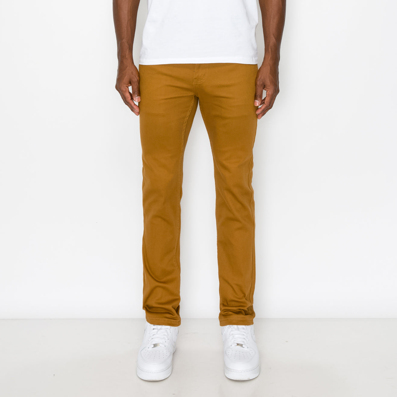 ESSENTIAL COLORED SKINNY JEANS - DARK WHEAT