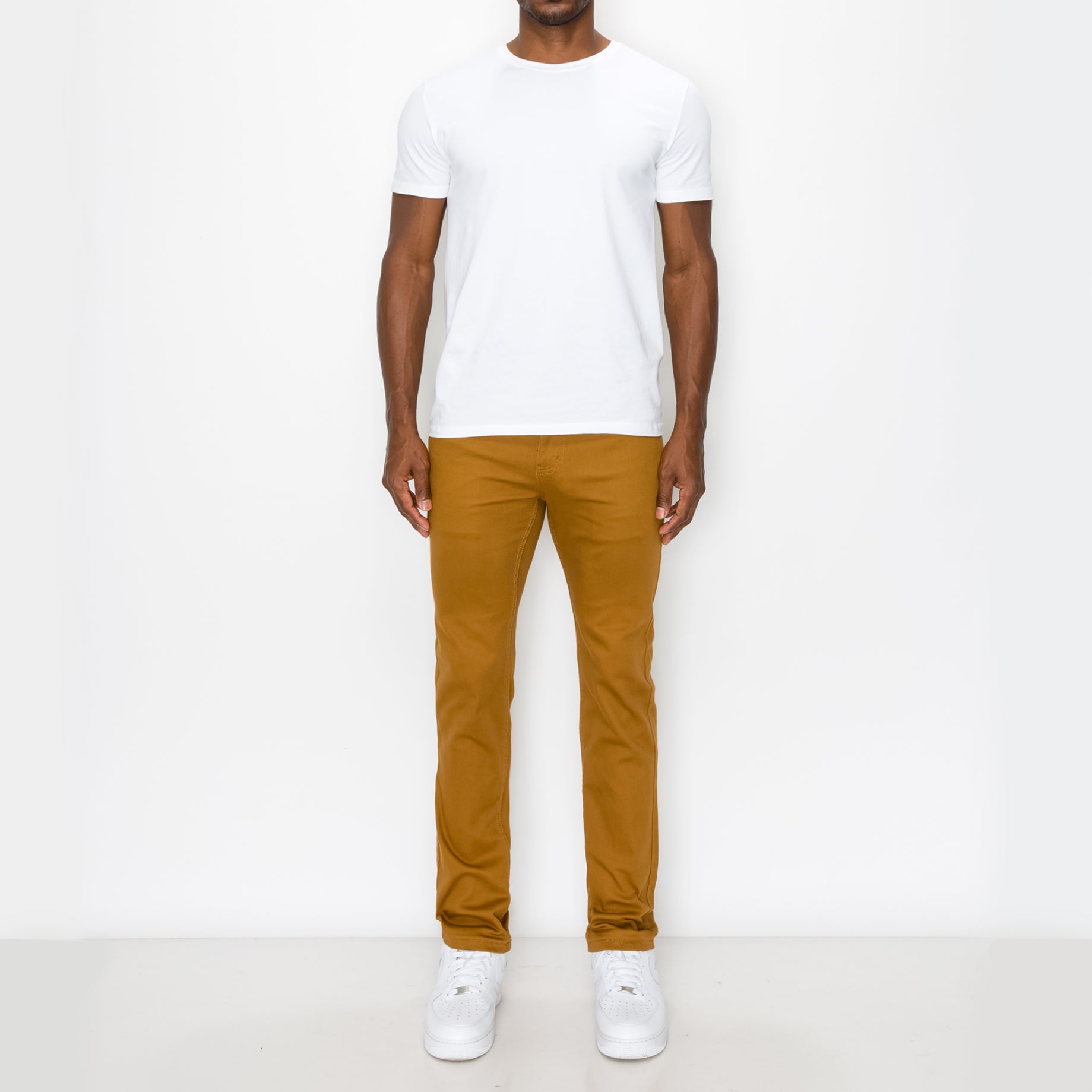 ESSENTIAL COLORED SKINNY JEANS - DARK WHEAT