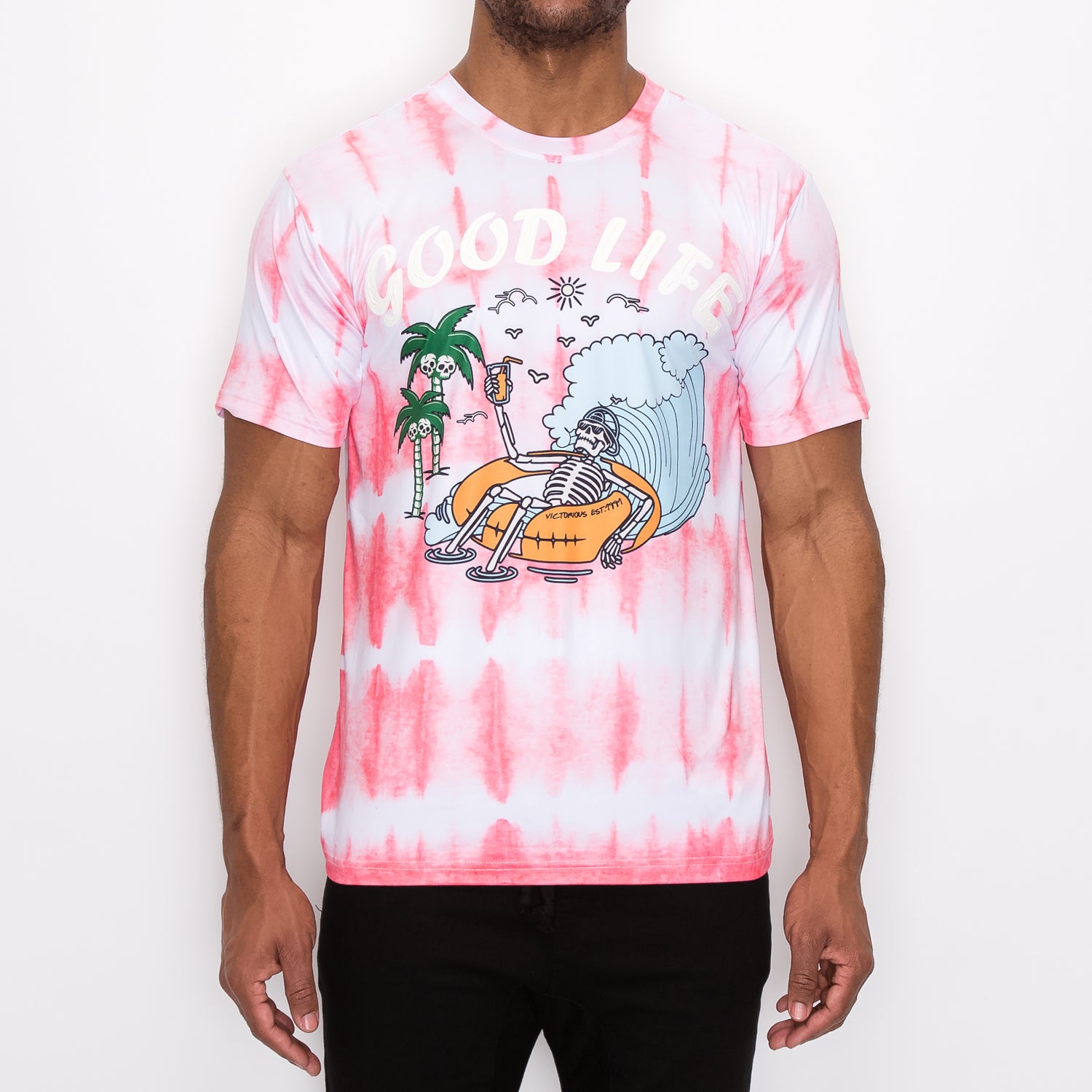 Skull Party Tie Dye T-shirts - Malibu